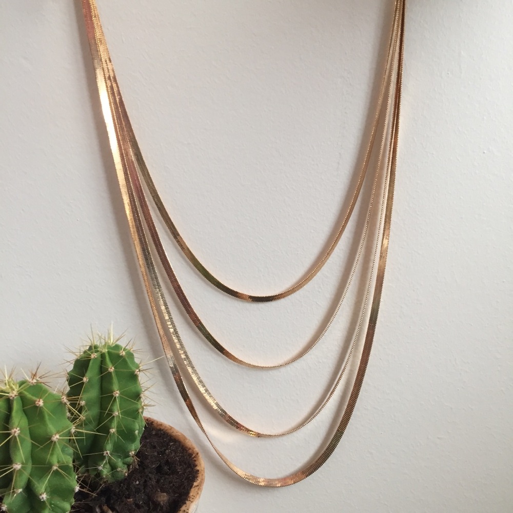GOLD FOUR PIECE NECKLACE